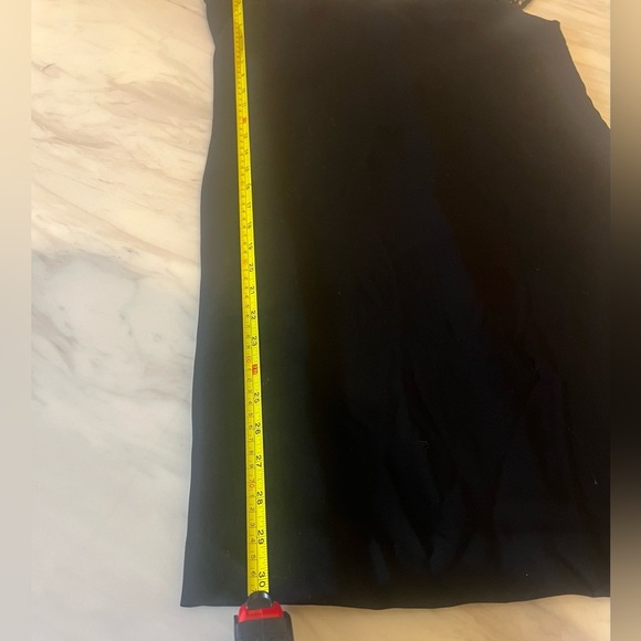 Calvin Klein Solid Black Illusion Sequin Knit Yoke Cap Sleeve Shift Dress Size 8 - Picture 10 of 10